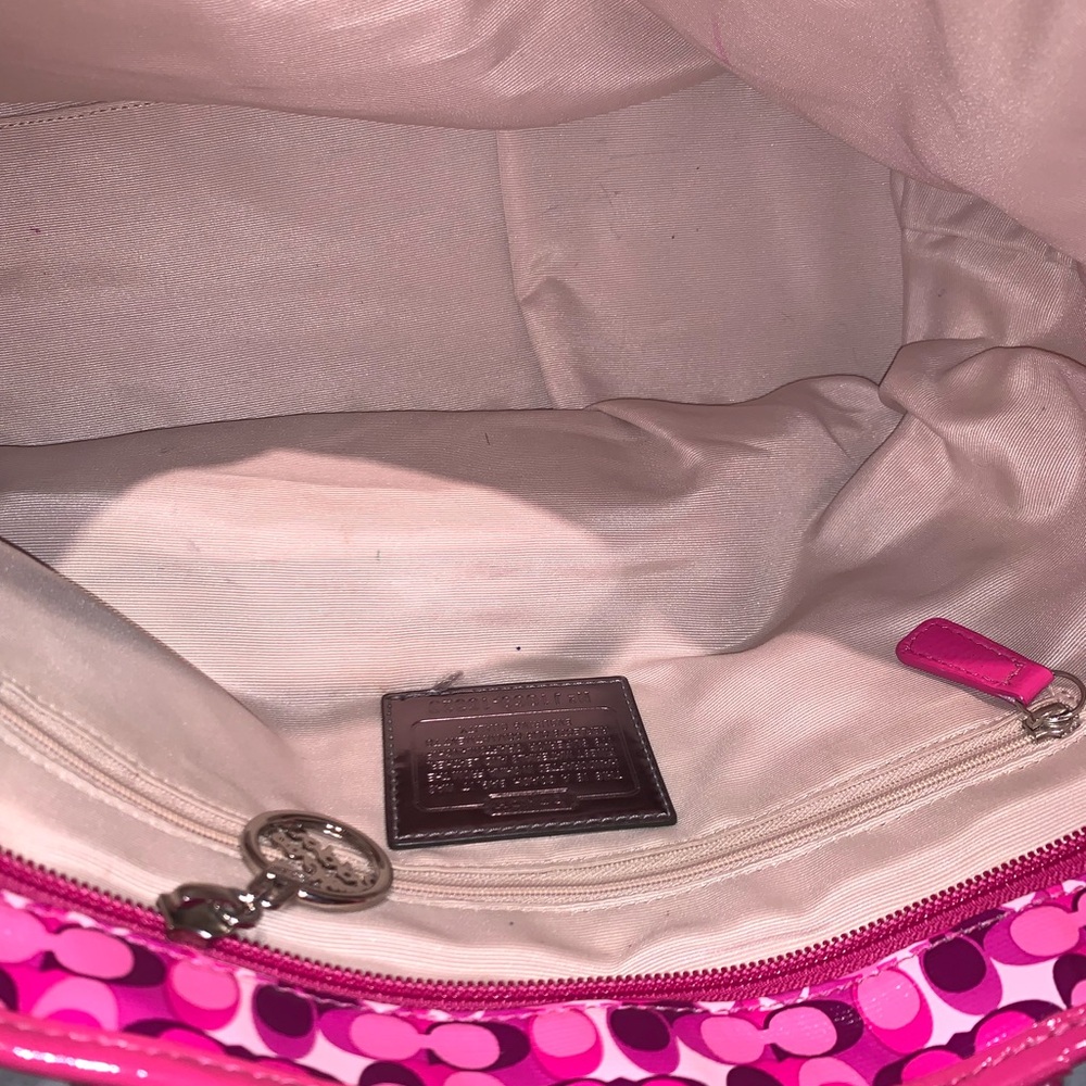 💕COACH POPPY TOTE💕BEAUTIFUL BRIGHT HANDBAG💕SUPER CLEAN!! - Picture 5 of 13